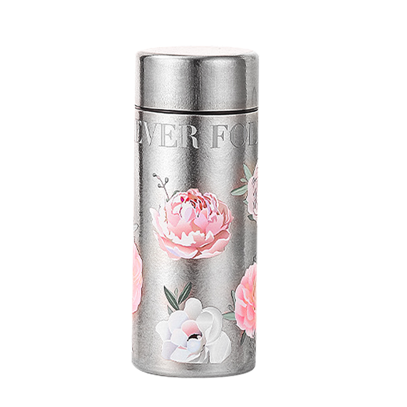 樱花保温钛杯白底产品图